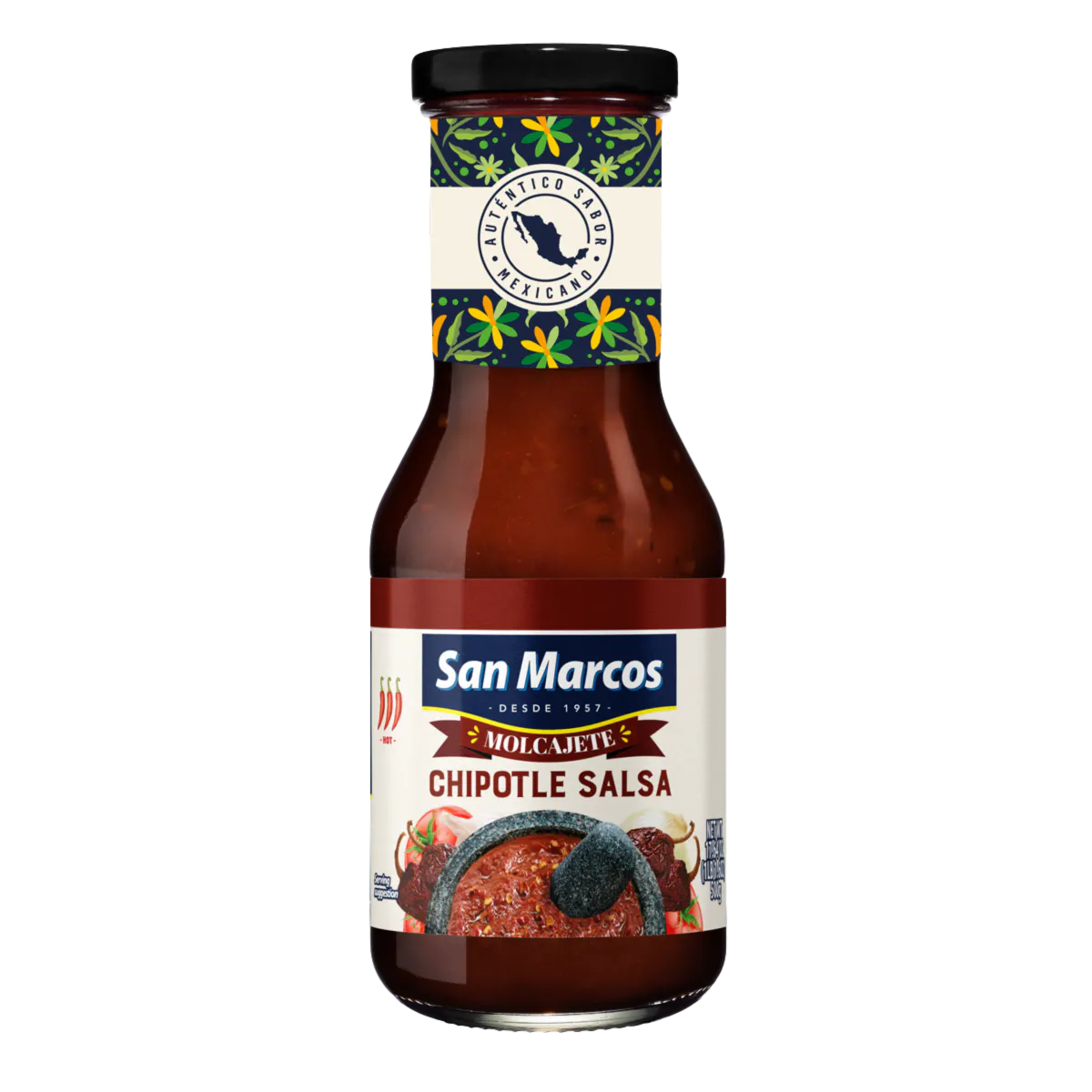 Molcajete Chipotle Salsa 510g / San Marcos 